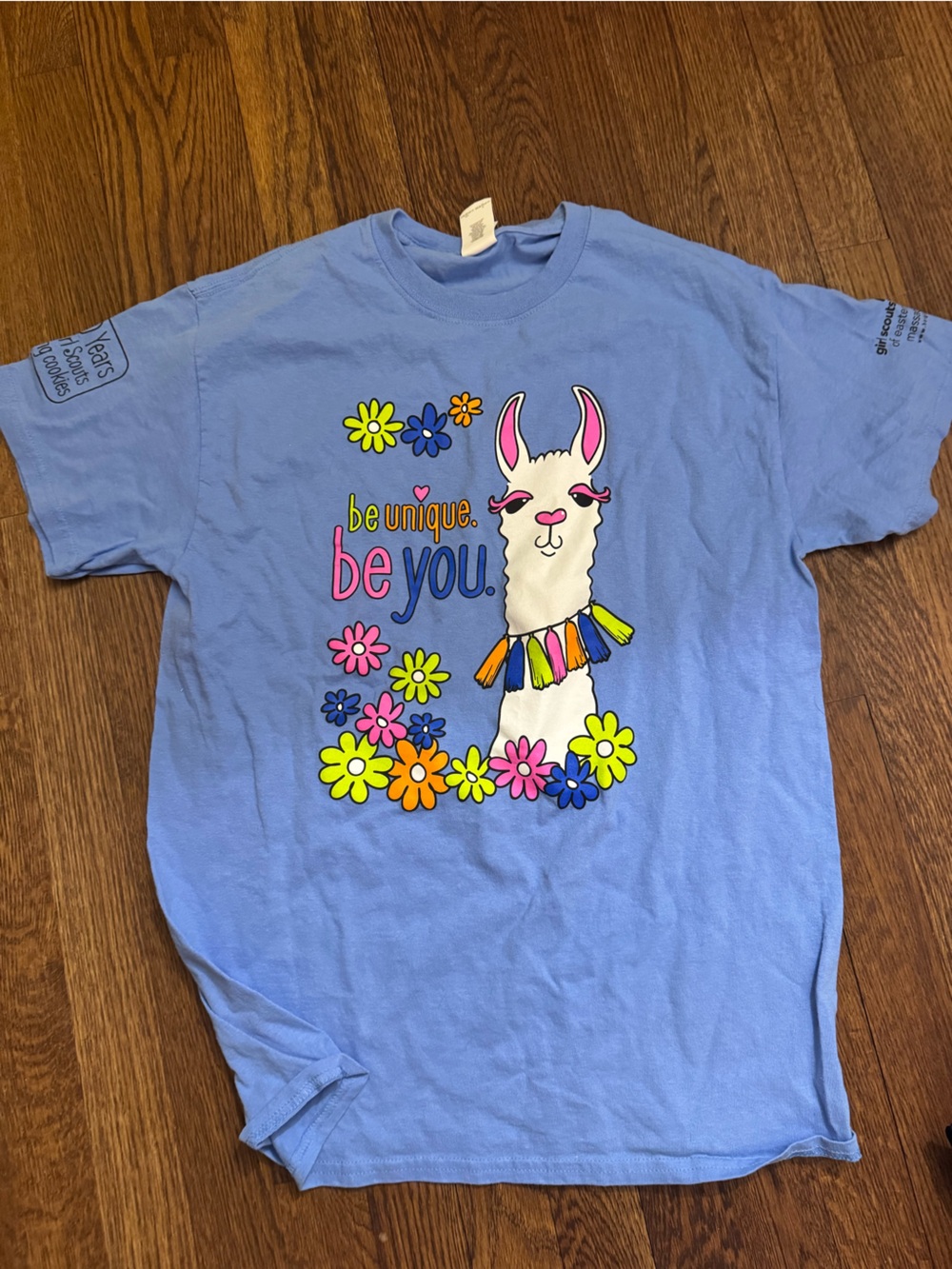 Be You Light Blue Llama Graphic Tee